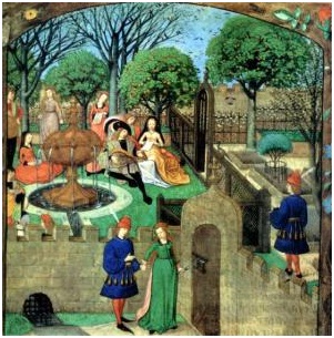 Сады в эпоху средневековья