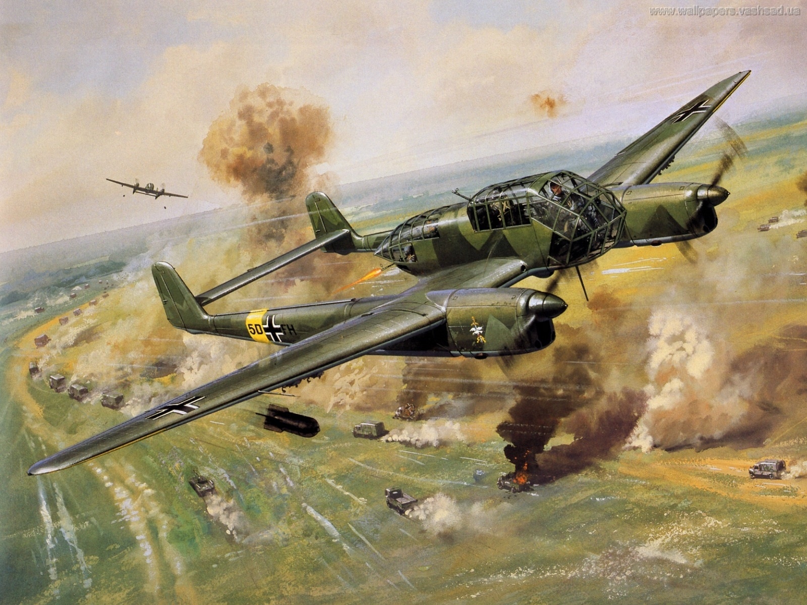 Подборка рисунков на тему авиации времен Второй Мировой Войны